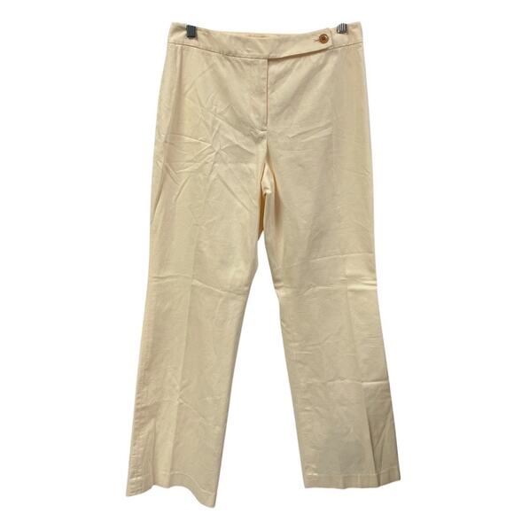 Tommy Bahama Vintage Cotton Blend Pants Womens 8 High Rise cream Spring Beach‎ - Picture 1 of 16